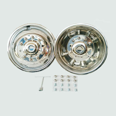 China 19.5/195 PCD225 FordF650 pickup truck Wheel Cap , Stainless Steel Wheel Simulators for Hino supplier