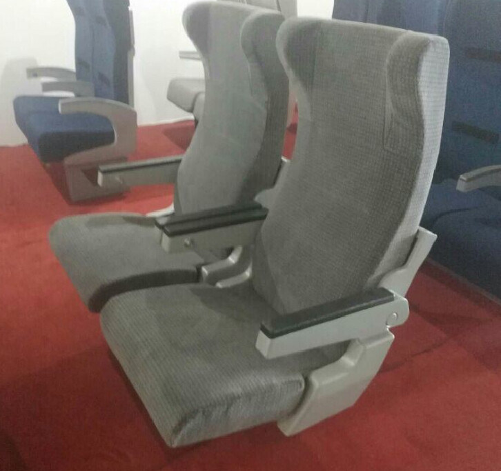 First Class Luxury Plastic Bus Seats With Armrest Standard Size Long