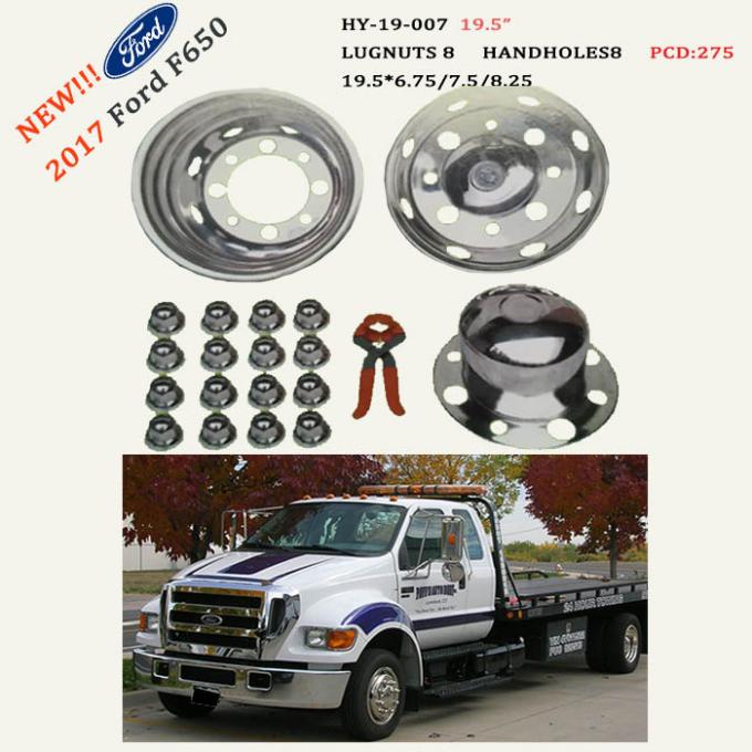 19.5/195 PCD225 FordF650 pickup truck Wheel Cap , Stainless Steel Wheel