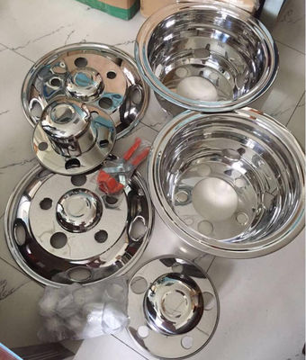 China Mitsubishi Rosa Bus Simulator Wheel Covers , Stainless Steel Hubcaps Wheel Covers supplier