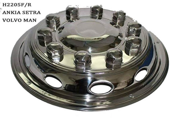 China 22.5MAN ANKIA SETRA VOLVO NEOPLAN truck stainless wheel cover Universal 10lugnuts PCD285.75,22.5*7.5*8.25inches/9.0inch supplier