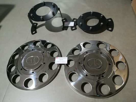 High Performance Trailer Wheel Covers , Stainless Steel Truck Hub Caps Covers supplier