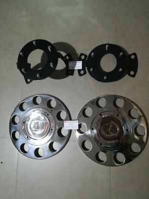 High Performance Trailer Wheel Covers , Stainless Steel Truck Hub Caps Covers supplier