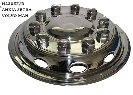 22.5MAN ANKIA SETRA VOLVO NEOPLAN truck stainless wheel cover Universal 10lugnuts PCD285.75,22.5*7.5*8.25inches/9.0inch supplier